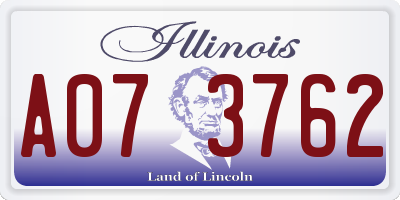 IL license plate A073762