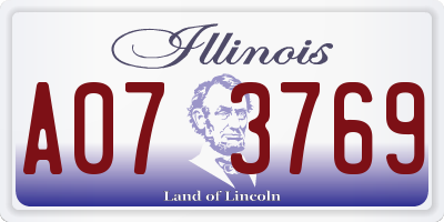 IL license plate A073769