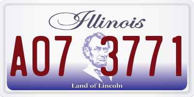 IL license plate A073771