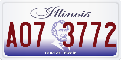 IL license plate A073772