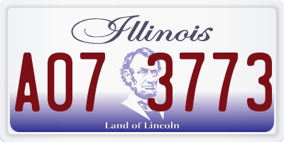 IL license plate A073773
