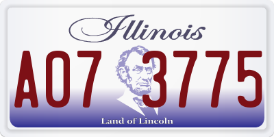 IL license plate A073775
