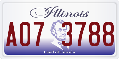 IL license plate A073788