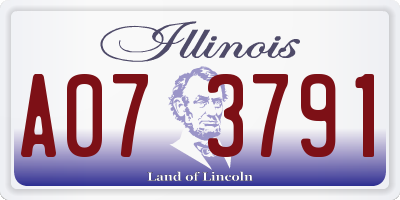 IL license plate A073791