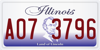 IL license plate A073796