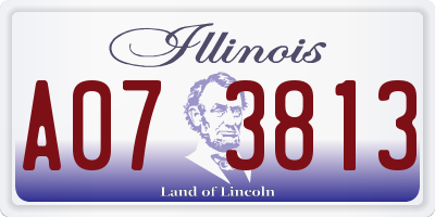 IL license plate A073813