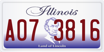 IL license plate A073816