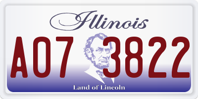 IL license plate A073822