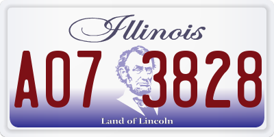 IL license plate A073828