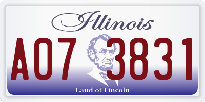 IL license plate A073831
