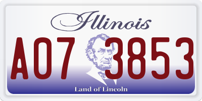 IL license plate A073853