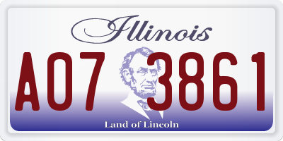 IL license plate A073861