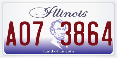 IL license plate A073864