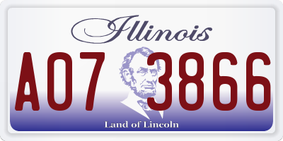 IL license plate A073866