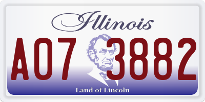 IL license plate A073882