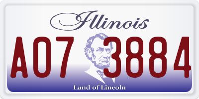 IL license plate A073884