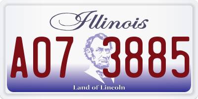 IL license plate A073885