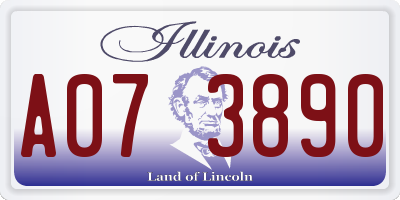 IL license plate A073890