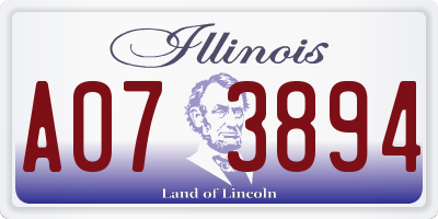 IL license plate A073894