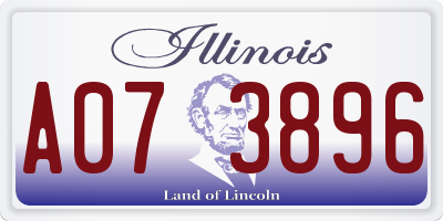 IL license plate A073896