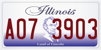 IL license plate A073903