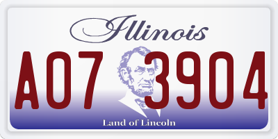 IL license plate A073904