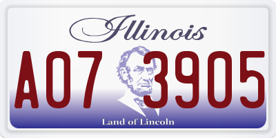 IL license plate A073905