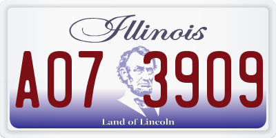 IL license plate A073909