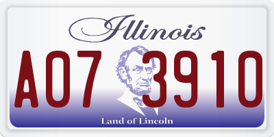 IL license plate A073910