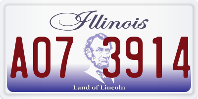 IL license plate A073914