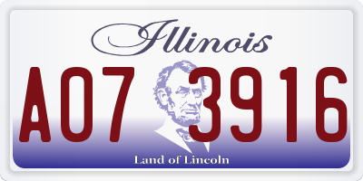 IL license plate A073916