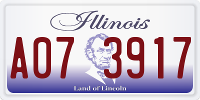 IL license plate A073917