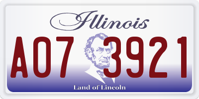 IL license plate A073921