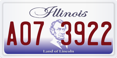 IL license plate A073922