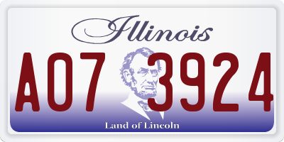 IL license plate A073924