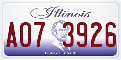 IL license plate A073926