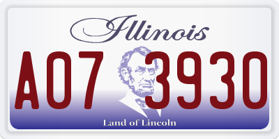 IL license plate A073930