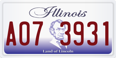 IL license plate A073931