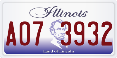 IL license plate A073932