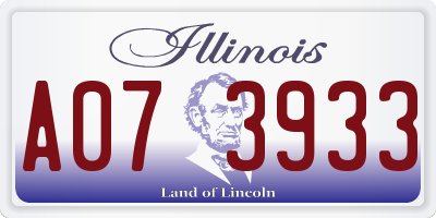 IL license plate A073933