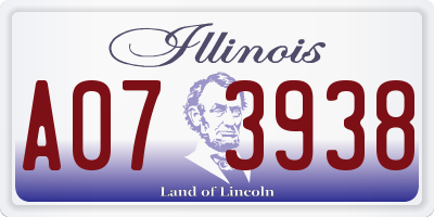 IL license plate A073938