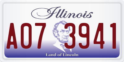 IL license plate A073941