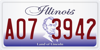 IL license plate A073942