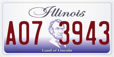 IL license plate A073943
