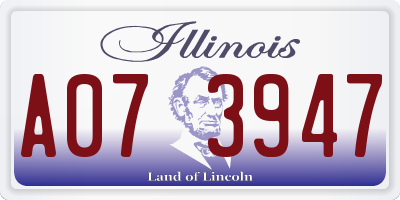IL license plate A073947