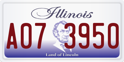 IL license plate A073950
