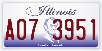 IL license plate A073951
