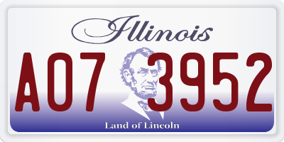 IL license plate A073952
