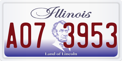 IL license plate A073953