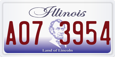 IL license plate A073954